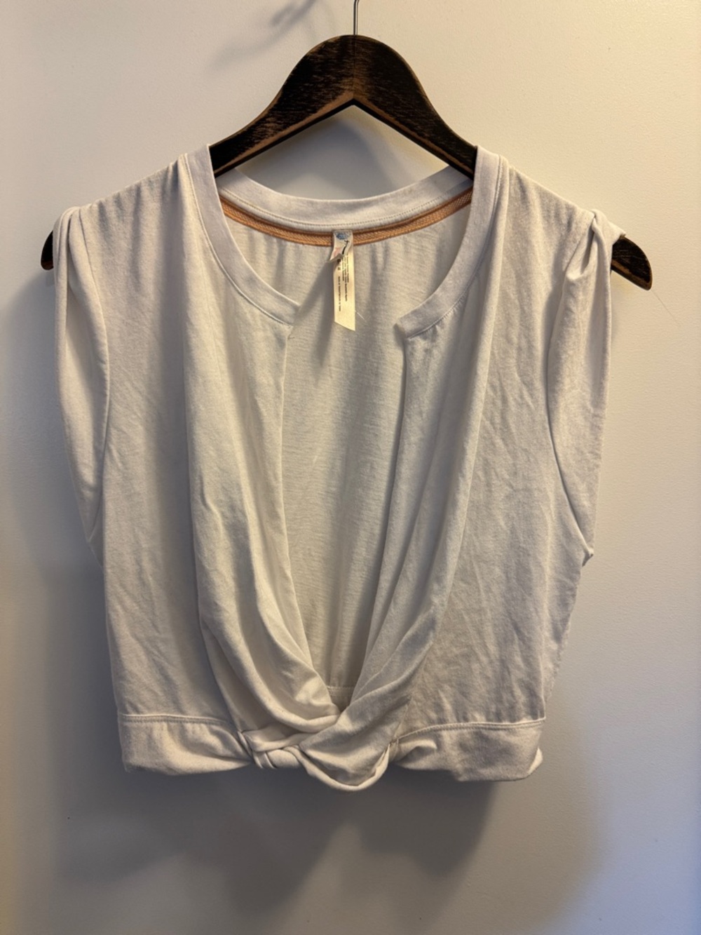 FP Movement by Free People White Twist-Front Tank